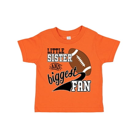 

Inktastic Little Sister and Biggest Fan- Football Player Gift Toddler Toddler Girl T-Shirt
