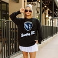 thumbnail image 5 of Women's Gameday Couture  Black Sporting Kansas City Oversized Long Sleeve T-Shirt, 5 of 5