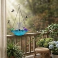 thumbnail image 7 of Hanging Bird Bath Fountain, Bird Bath for Outside, Birdbath Water Fountain Dispenser Bath Shower Bowl Kit Garden Yard Patio Backyard Decoration, 7 of 7