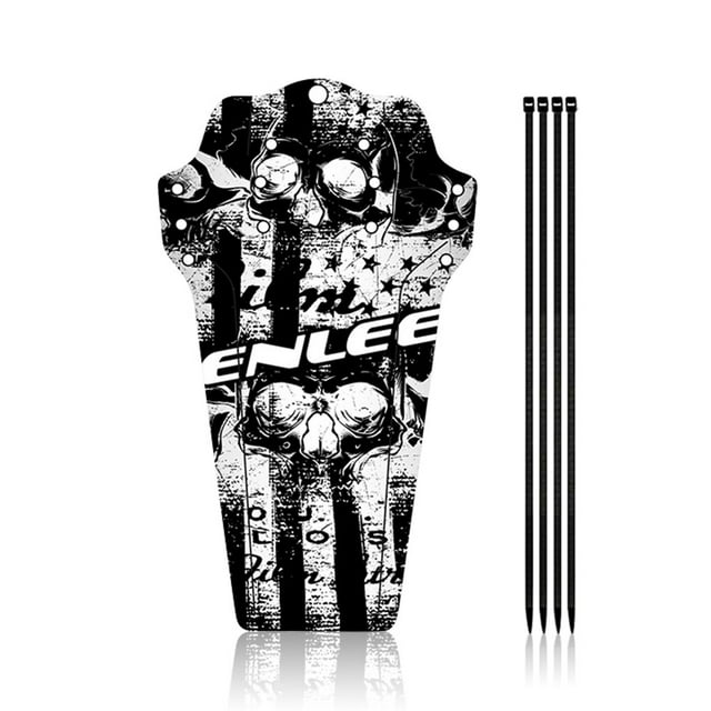 Bicycle Fender Front and Rear Tire Wheel Universal Bike Mudguard Printed Plastic Cycling Wing with Cable Ties, Type 6