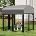 thumbnail image 2 of Magshion Dog Kennel and Crate for Medium/Small Dog with Waterproof Cover, Outdoor Lockable Wire Dog Kennel Playpen Crate for Backyard, Pet Dog Playpen Rabbit Run House Enclosure 4 x 4-1/4 x 4-2/3 ft, 2 of 16