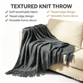 thumbnail image 3 of ROSEKIND Diamond Textured Tassel Throw Blanket, Soft Knitted Decorative Blankets 60X80inch., 3 of 6