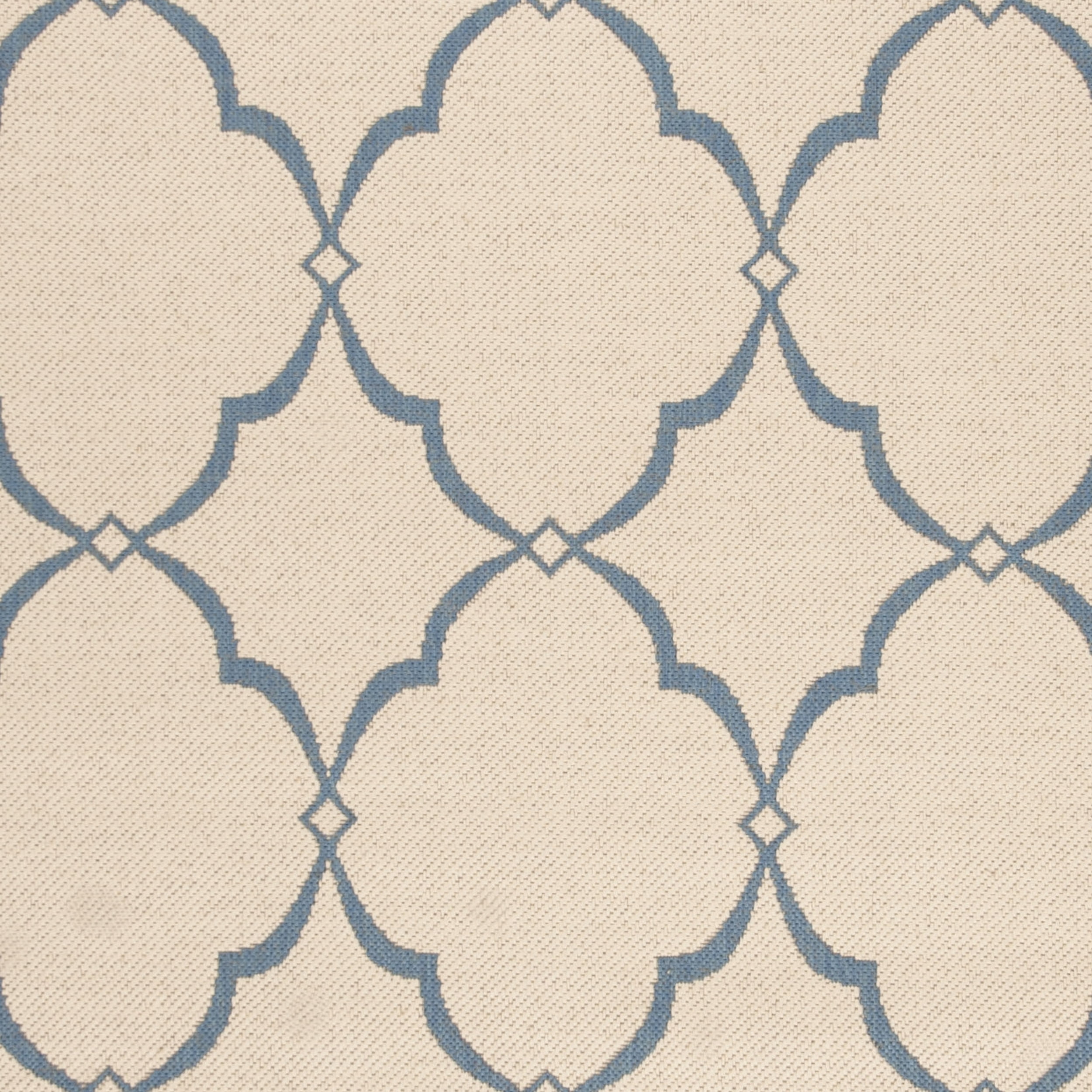 SAFAVIEH Beach House Nick Indoor/Outdoor Area Rug Cream/Blue, 6'7" x 6'7" Square