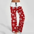 thumbnail image 2 of Buigttklop Christmas Pajamas Pants for Women Comfy Wide Leg Yoga Pants Xmas Pj Bottoms Holiday Lounge Pants Sleepwear, 2 of 6