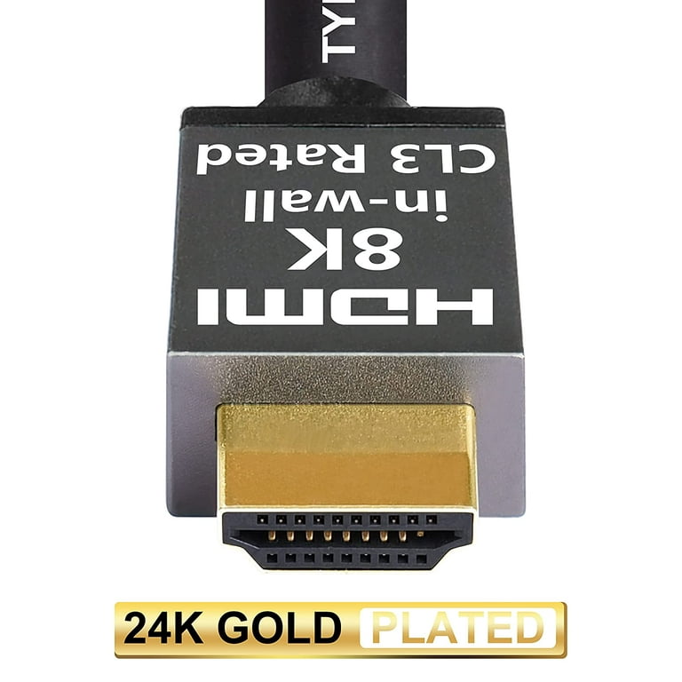 ublu2666 Ubluker 8k HDMI Cable 33 FT, Nylon Braided High Speed HDMI Cable  4k 120Hz 2k 165Hz 8k 60Hz 12bit eARC ARC Dolby Atmos HDR10+ HDC