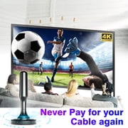 HiDB TV Antenna for Smart TV Indoor, Digital Indoor HD Antennas with Strong Magnetic Base, Easy Installation, Long Range Reception for Local Channels 4K 1080P, 10ft Long Cables (Black)
