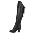 thumbnail image 3 of Women's Distressed Faux Leather Faux Lace-up Over-the-knee Boots, 3 of 9