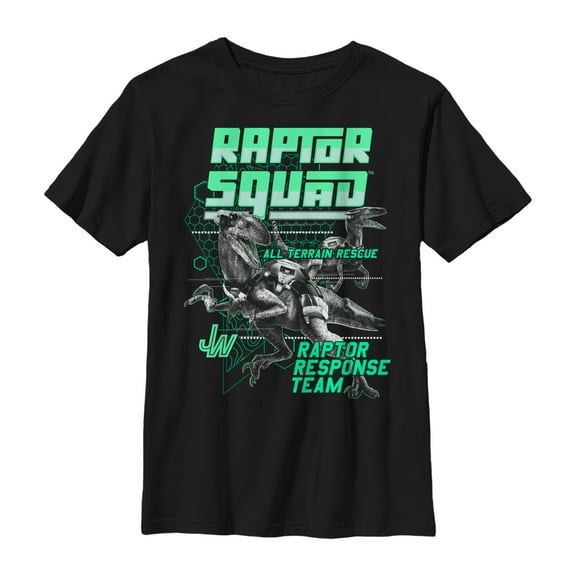 Boy's Jurassic World Raptor Response Team  Graphic Tee Black Large