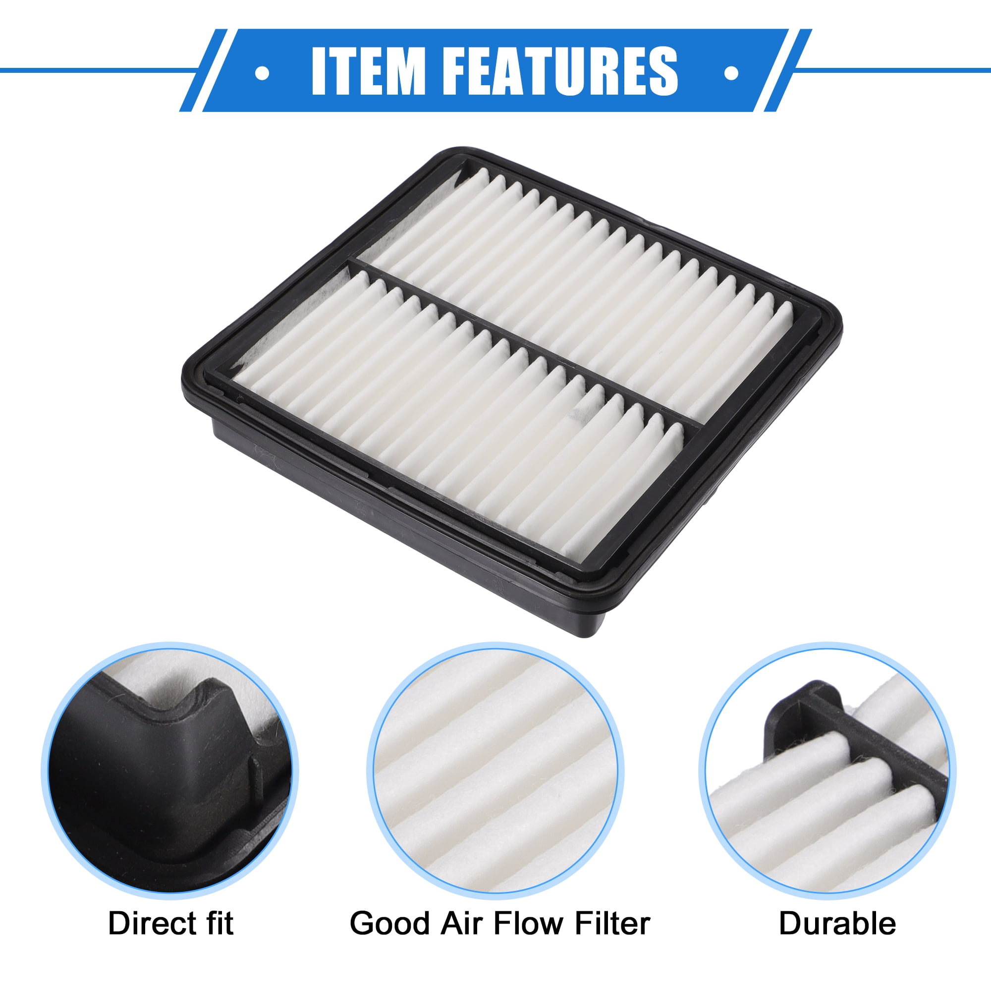 Unique Bargains Durable PP Car Engine Air Filter for Mazda CX-3 2016-2021 Black