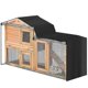 thumbnail image 1 of Rabbit Hutch Cover For Double Hutches Waterproof For Bird Cages In Winter, 1 of 5