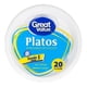 thumbnail image 1 of Platos desechables Great Value de plástico tamaño 5 20 pzas, 1 of 1
