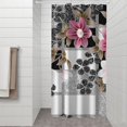 thumbnail image 2 of Pioneer Flower Floral Print Pattern Shower Curtain 36"x72" ,Bathroom Decorative Shower Curtains Set with 12 Hooks,Modern Waterproof Washable Shower Curtain, 2 of 6