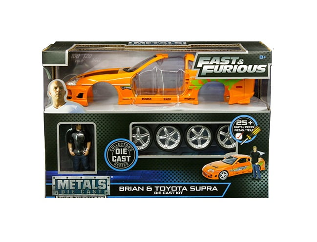 Rápido Y Furioso Brian's Toyota Supra con la figura 1:24 Kit De Metal Jada Escala 30699 