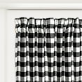 thumbnail image 3 of PowerSellerUSA French Door Curtain, Elegant Buffalo Plaid Curtains for Front Door, Classic Farmhouse Country Decor Plaid Gingham Checkered Design Door Curtains, 25" W x 40" L Single Panel, Black, 3 of 7