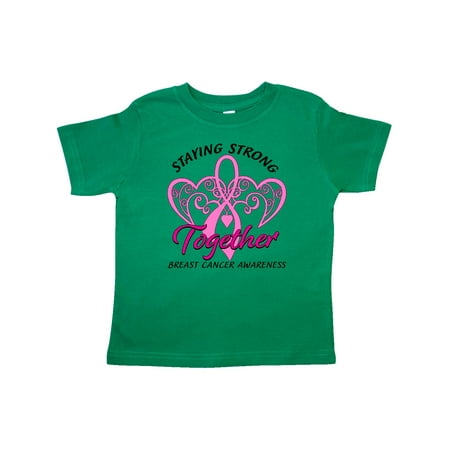 

Inktastic Staying Strong Together with Pink Breast Cancer Ribbon Gift Toddler Boy or Toddler Girl T-Shirt