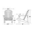 thumbnail image 4 of Wildridge Heritage Sunrise Adirondack Chair, Light Gray, Outdoor Weather Resistant Poly Patio Furniture, 4 of 4