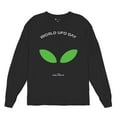 thumbnail image 5 of Alien Eyes Long Sleeve T-shirt Funny Space UFO Hunter Believe Flying Saucer Universe July 2 World UFO Day Stay Weird, 5 of 7