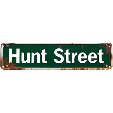 Decorative Tin Sign 16*4 Inch - Hunt Street Design - Perfect for Family Room, Living Room, Front Porch - Family Signs for Home Decor Wall, Home Sweet Home Sign, Porch Sign