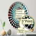 thumbnail image 3 of Designart "Majestic Motion Spiral in Red and Blue" Abstract Spirals Radial Dot Round Wall Mirror - Abstract Oval Printed Decorative Mirror - Multiple Color Options, 3 of 5