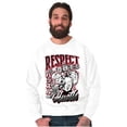 thumbnail image 5 of Cool Rich Popeye Respect The Hustle Men's Crewneck Sweatshirt Brisco Brands X, 5 of 6