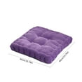 thumbnail image 3 of EazyTech Thickened Soft Corduroy Chair Cushion - 16x16x4in Square Seat Pad Floor Cushion for Kitchen, Dining, Patio & Office Chairs, Hand/Machine Washable, Durable Tufted Design Purple, 3 of 8