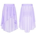 thumbnail image 3 of Raenseen Kids Girls Classic Lyrical Skirts High-Low Chiffon Ballet Dance Costume Mesh Tulle Tutu Lavender 8, 3 of 9