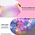 thumbnail image 4 of UniMall Stuffed Animals Net or Hammock Kids Toy Storage Organizer with LED Light Hanging Corner Stuffed Animals Holder Kids Girls Room Decor,Pink-Purple-Yellow,Large (Pack of 2), 4 of 12