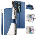 thumbnail image 2 of Funda cartera GANGXUN para OPPO Reno 11F 5G , cuero PU con tarjetero, cremallera, correa de mano, soporte y protección 610°, 2 of 6