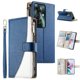 thumbnail image 2 of Funda cartera GANGXUN para OPPO Reno 11F 5G , cuero PU con tarjetero, cremallera, correa de mano, soporte y protección 610°, 2 of 6