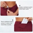 thumbnail image 5 of Women's High Waist Running Shorts Quick-Drying Sports Exercise Shorts with Mesh Lined Zipper Pockets, 5 of 5