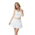thumbnail image 2 of Womens Athletic Cycling Running Pleated High Waist Tennis Skort Skirt, 2 of 5
