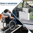 thumbnail image 6 of BouPower 2 FT Folding Aluminum Wheelchair Ramp, Non-Slip Portable Handicap Threshold Ramp, Lightweight Mobility Scooter Loading Ramp for Home Steps, Doorways, Curbs, Stairs and Entry Access, 6 of 8