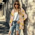 thumbnail image 5 of SCRAWLGOD Lemon Daisy Women's Open Front Cardigan Sweaters for Women Dressy Tops Long Sleeve Light Weight Cardigan for Women Party Size M Soft Activewear Women Jacket, 5 of 7