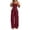 Wine, variant on EYNMVR Summer Sleeveless Jumpsuits for Women Dressy Square Neck Wide Leg Pants Knit One Piece Rompers Fashion Clothing