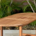 Bahamas 7Piece Extendable Oval Patio Dining Set, Eucalyptus Wood