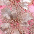 thumbnail image 3 of Adornos para el árbol de Navidad PENGJTMXG 12 Flores con purpurina 15 x 16 x 0,5 cm, 3 of 4