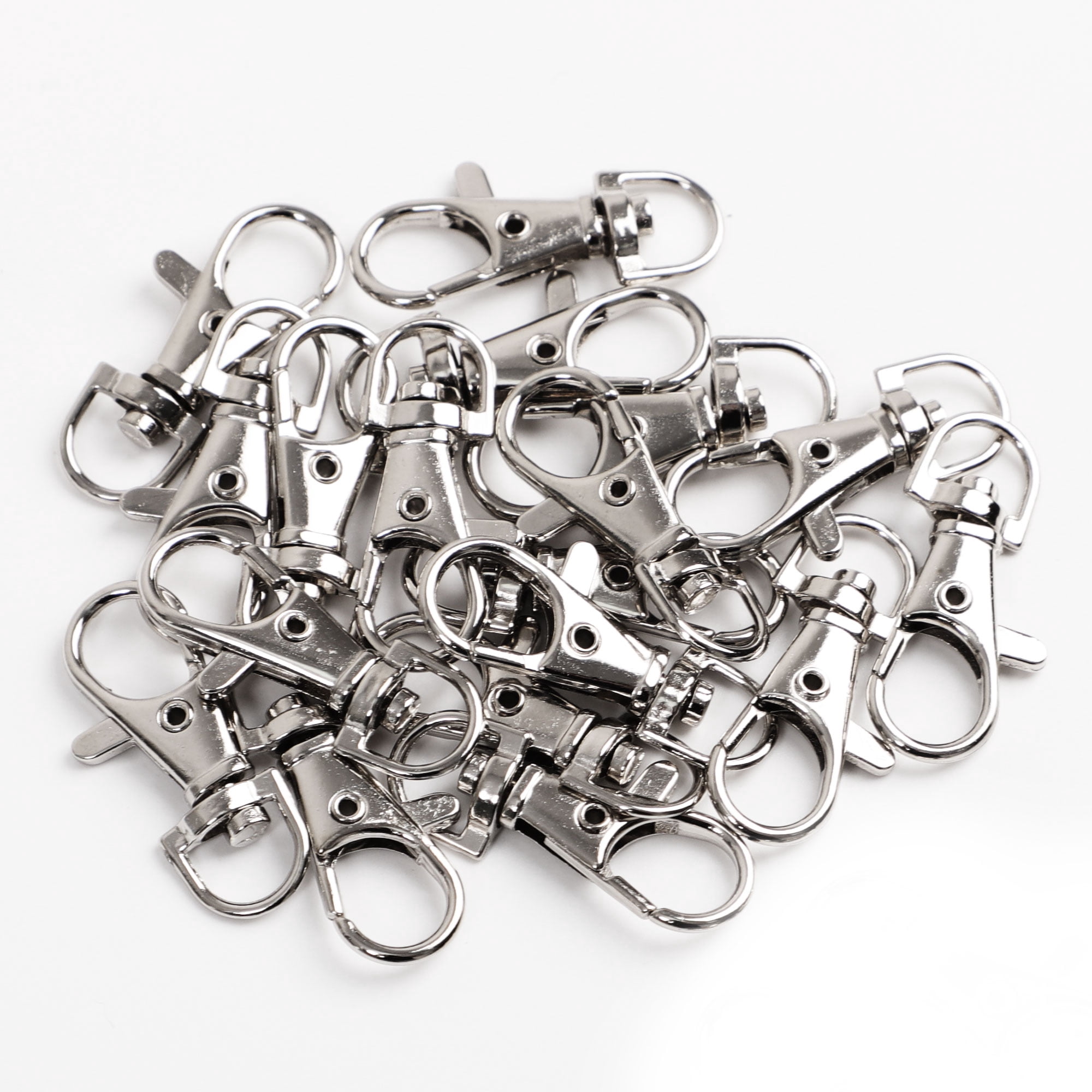Unique Bargains 20 Pcs Metal Lobster Swivel Claw Clasps Hook Trigger Clip Buckle Keychains