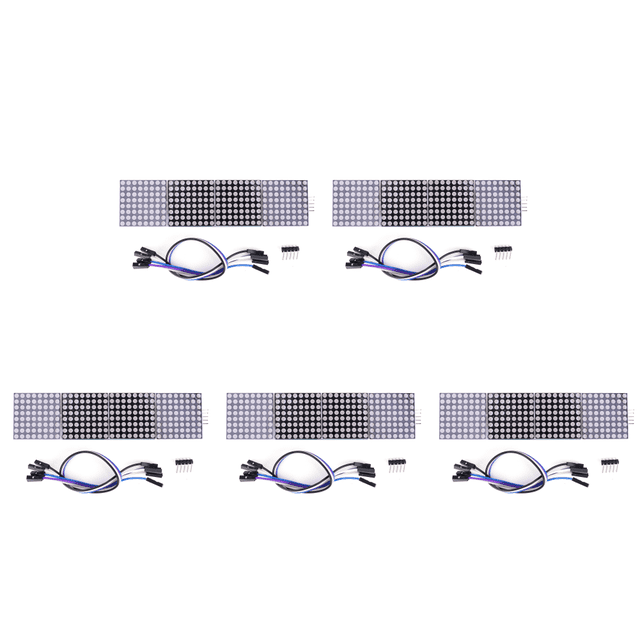 Módulo LED Control Un Chip Con Pantalla 4 en 1 Kit Bricolaje Puntos Likrtyny 5V 32x8