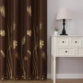 thumbnail image 2 of Cortinas Estelar Textiler 132 x 274 cm, color marrón dorado Palm Blackout, 2 of 9