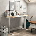 thumbnail image 4 of Furniture of America Quade Wood and Metal Height Adjustable Desk in White, 4 of 5