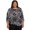 Black, variant on Alfred Dunner Womens Plus-Size Geometric Textured Top With Necklace