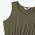 thumbnail image 4 of PatPat Women M Dresses Mommy and Me Army Green Tank Top Spliced Floral Dress,Army green, 4 of 7