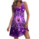 thumbnail image 1 of Vestido de Verano para las Mujeres Impresión de la Moda Bolsillo sin Mangas Cuello en V, Vestido Casual para la Playa Y Diario, 1 of 5