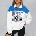 thumbnail image 2 of Football Sweatshirt for Women Game Day Print Quarter Zip Up Long Sleeve Football Season Pullover Fall Winter Tunic Tops, 2 of 5
