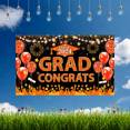 thumbnail image 7 of Graduation Theme 2024 Banner Orange Balloons Congrats Backdrop for Graduation Celebration Party Decor Ceremony, 7 of 7