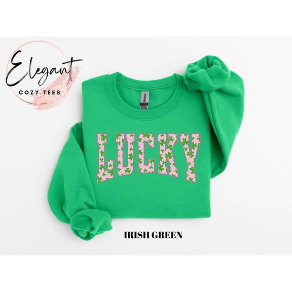 Lucky St Patricks Day Shirt, St Patrick'S Day Crewneck Sweatshirt, Womens Sweatshirt, St.Patty'S Day Shirt, Lucky Season Party Shirts Tshirt All Size S-5XL