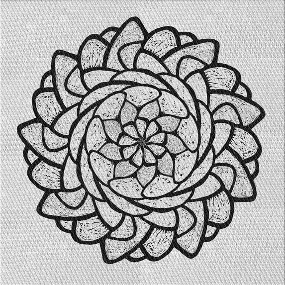 Ahgly Company Machine Washable Indoor Square Transitional White Smoke Area Rugs, 5' Square