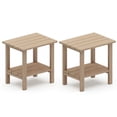 thumbnail image 4 of Adirondack Outdoor Side Table Set Of 2 with Storage Shelf, HDPE Patio End Table Weather Resistant, Indoor & Outdoor Side Table for Bedroom Living Room, 4 of 11