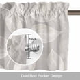 thumbnail image 6 of Vintage Leaves Valance Curtain Overlay Leaves Vintage Texture Window Valances Rod Pocket Short Curtains Window Treatments for Kitchen Bedroom Bathroom Laundry 42" x 12", 6 of 9