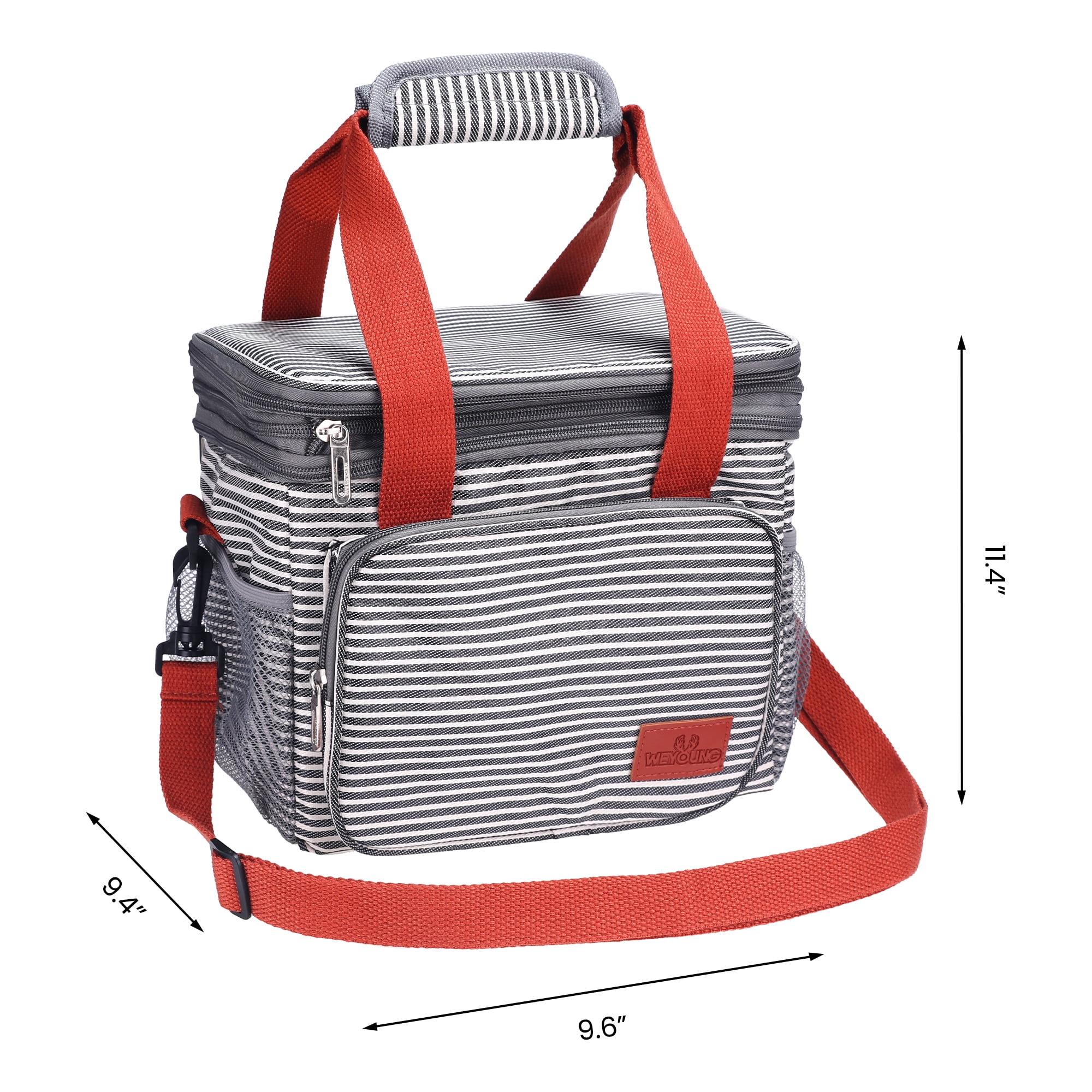 Unique Bargains Insulated Lunch Bag for Work Office, Picnic, Beach Stripe